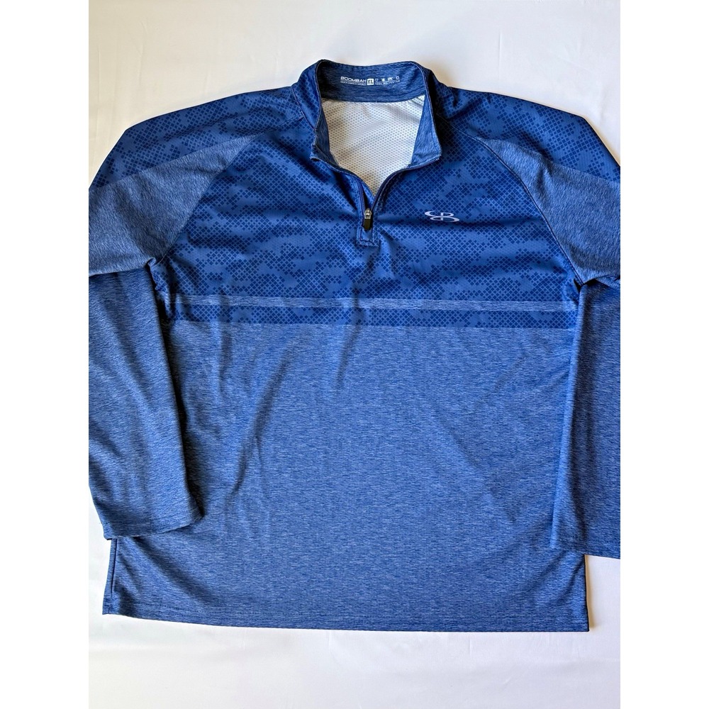 Boombah Men's XL Blue 1/4 Zip Performance Pullover Athletic Training Shirt